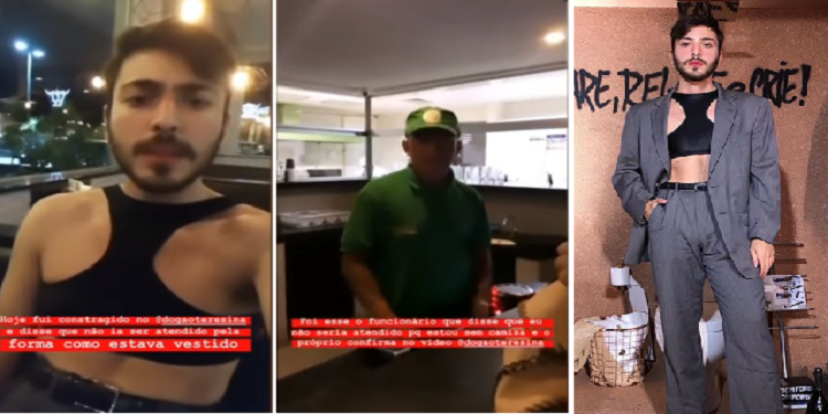 Estudante de moda deixa de ser atendido no Dogão por usar cropped